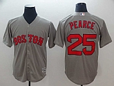 Red Sox 25 Steve Pearce Gray Cool Base Jersey,baseball caps,new era cap wholesale,wholesale hats